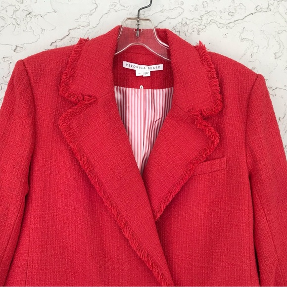 ✨Veronica Beard Nayeli Dickey Fringed Blazer, Sz12 - Picture 6 of 12